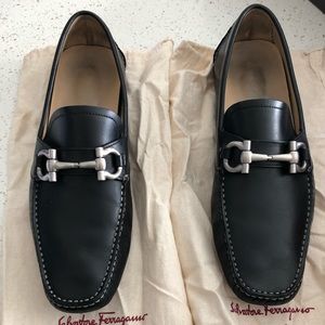 Salvatore Ferragamo Parigi Black Nero Calf 10 1/2D